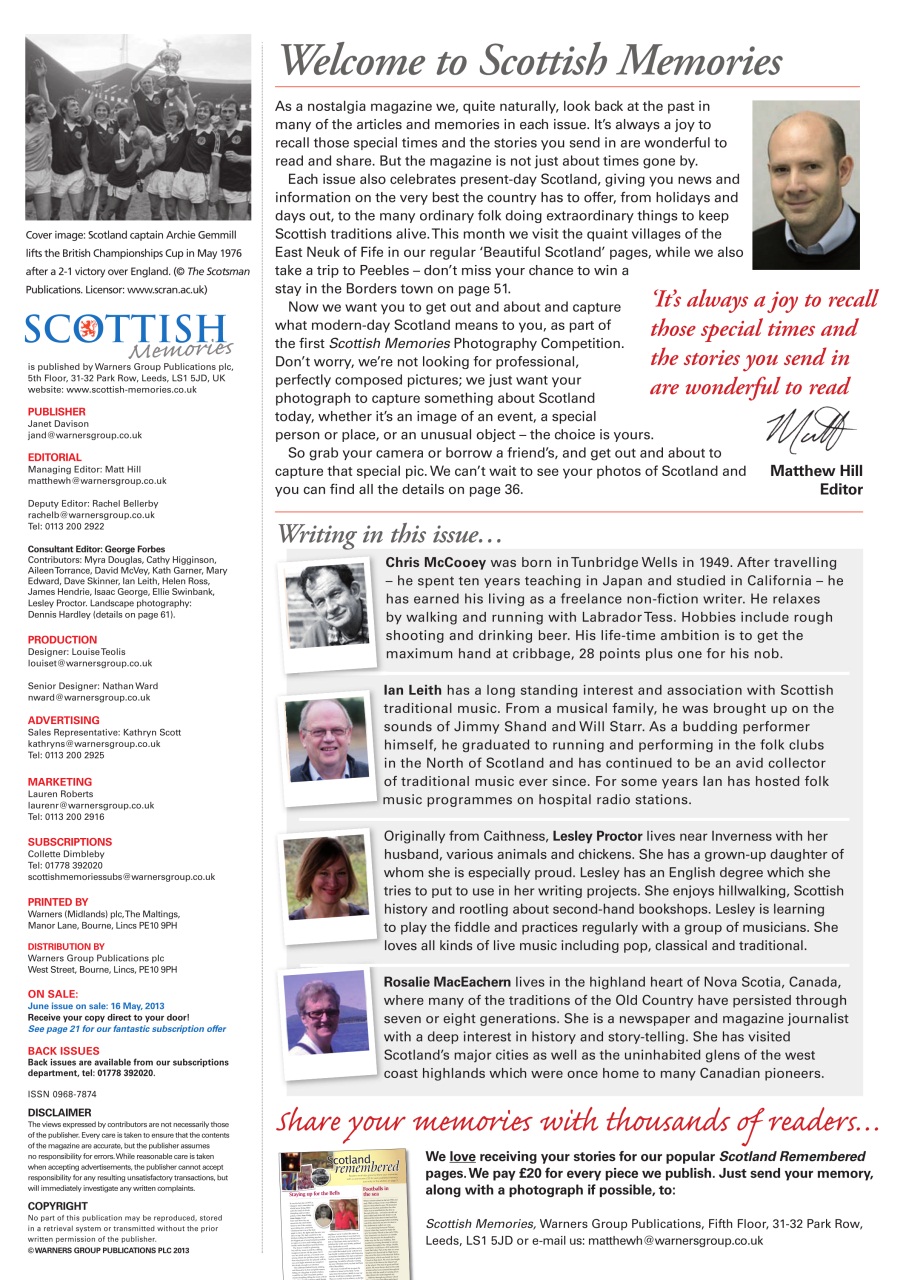 Scottish Memories Preview Pages