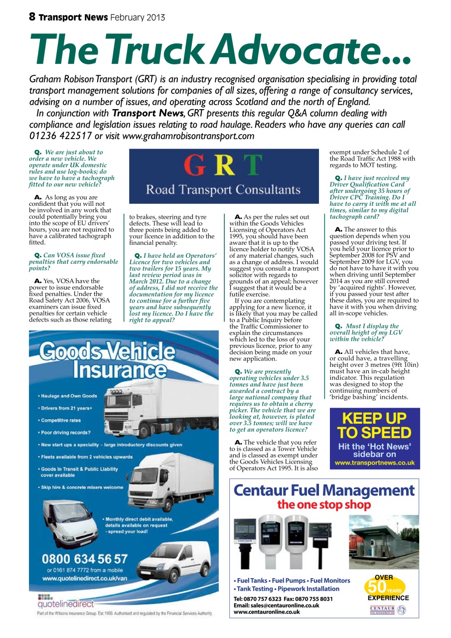 Transport News Preview Pages