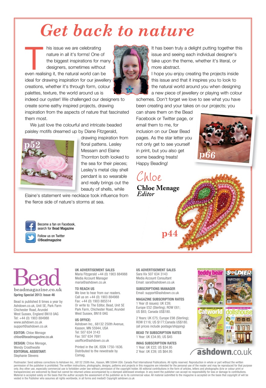 Bead & Jewellery Magazine Preview Pages
