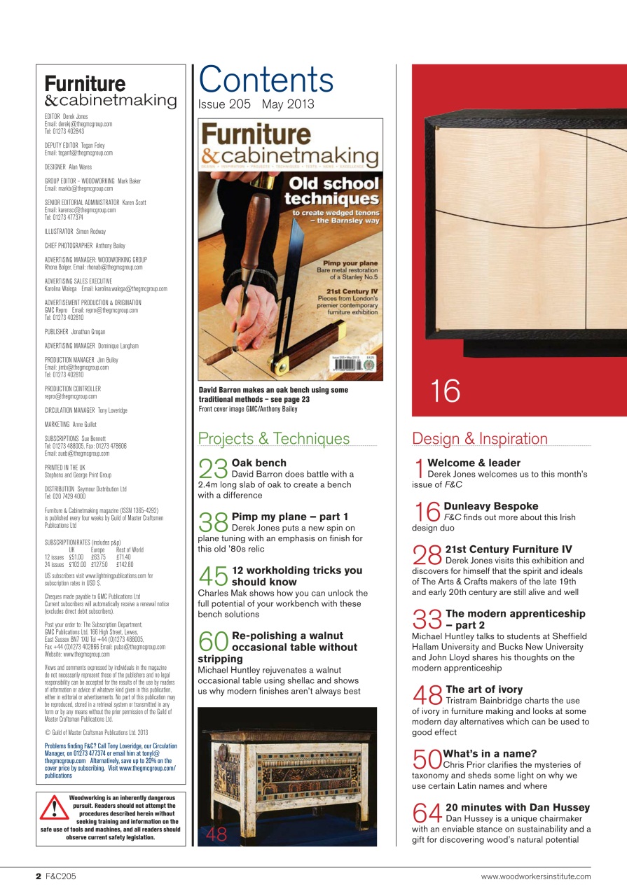Furniture & Cabinetmaking Preview Pages