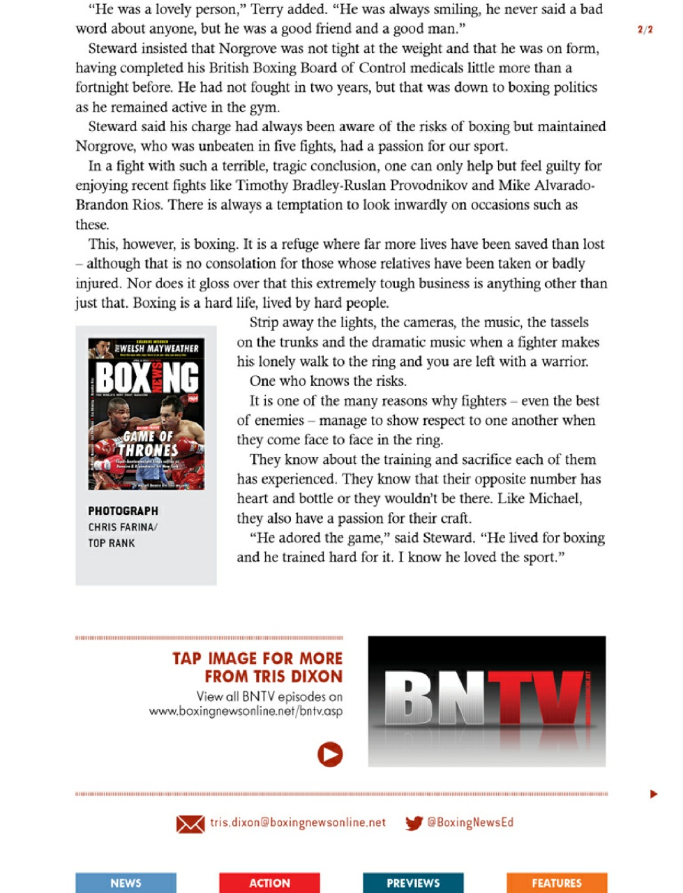 Boxing News Preview Pages