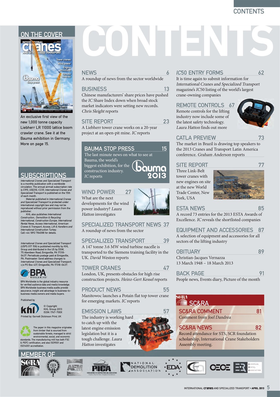 Int. Cranes and Specialized Transp Preview Pages