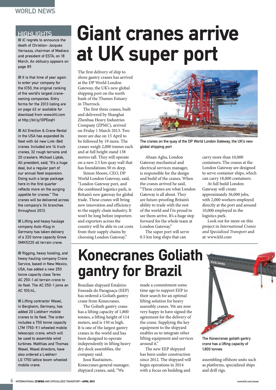 Int. Cranes and Specialized Transp Preview Pages