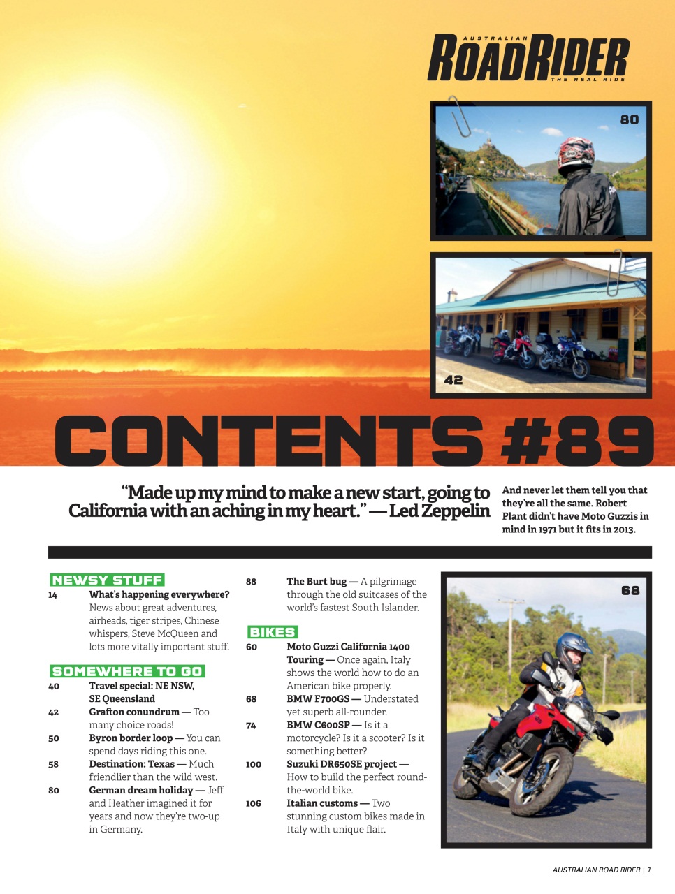 Australian Road Rider Preview Pages