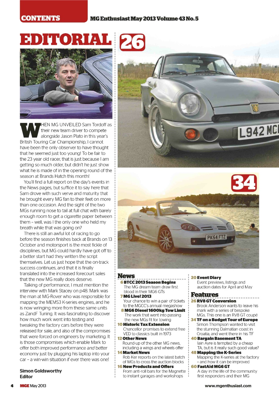 MG Enthusiast Preview Pages