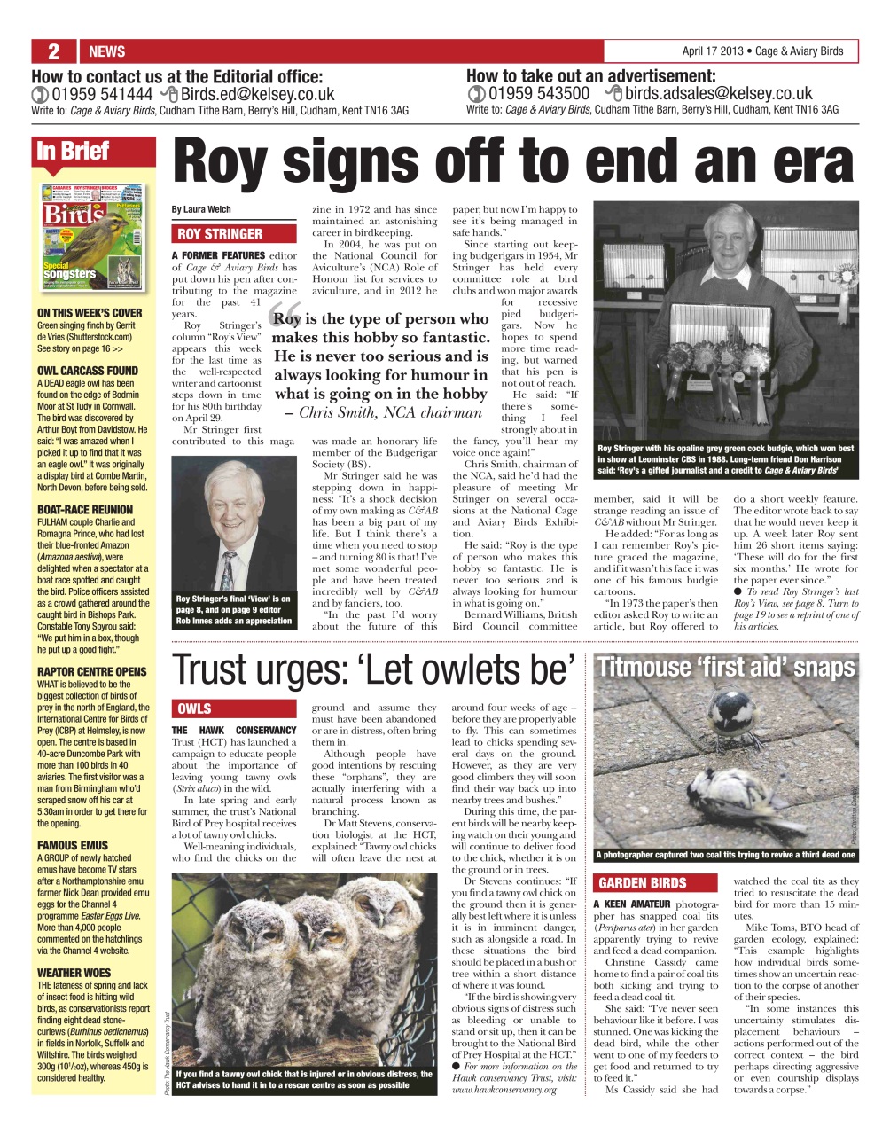 Cage & Aviary Birds Preview Pages