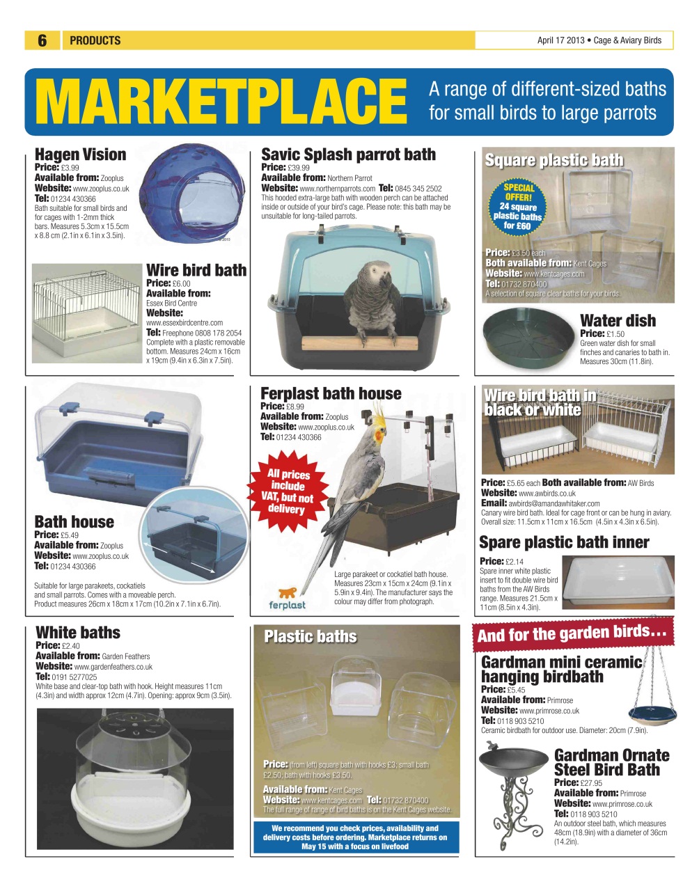 Cage & Aviary Birds Preview Pages