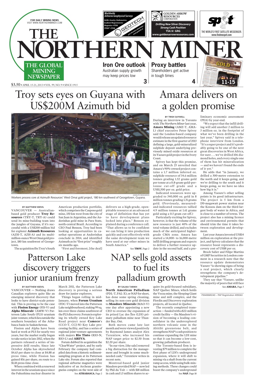 The Northern Miner Preview Pages