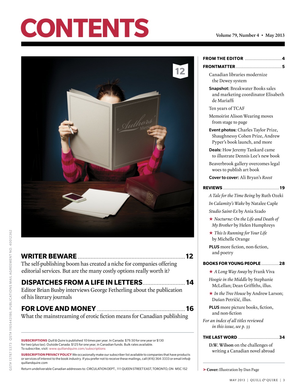 Quill & Quire Preview Pages