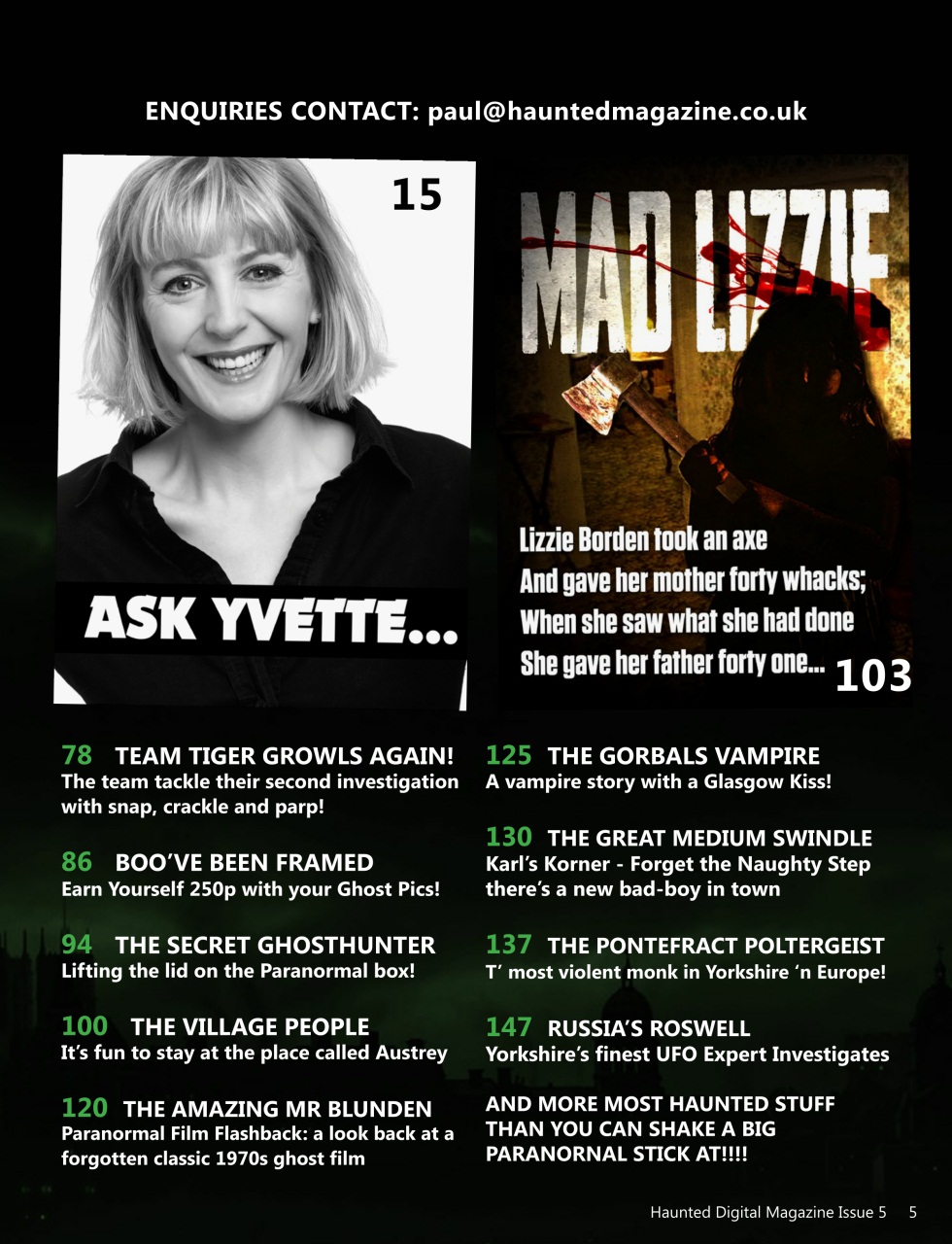 Haunted Magazine Preview Pages