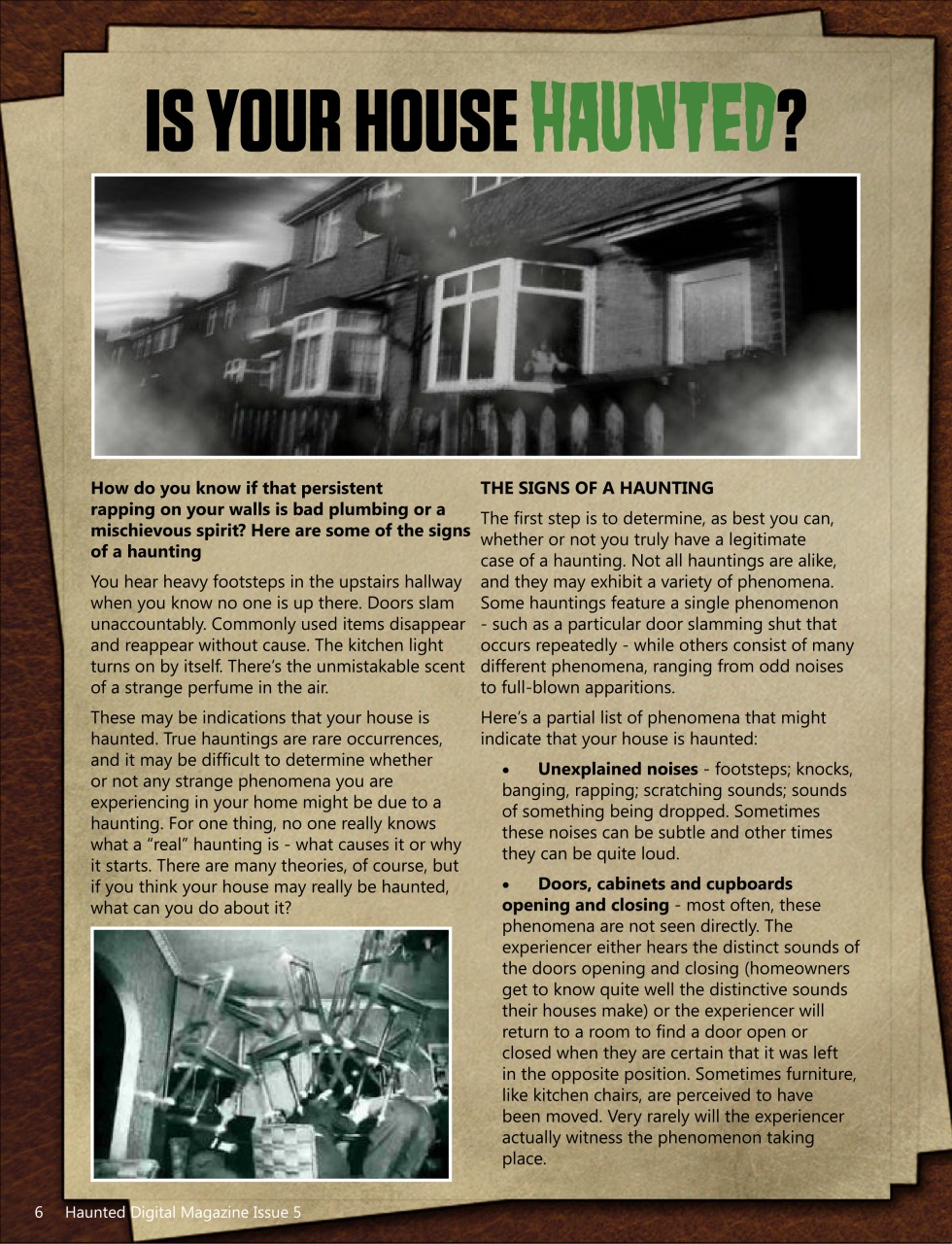 Haunted Magazine Preview Pages