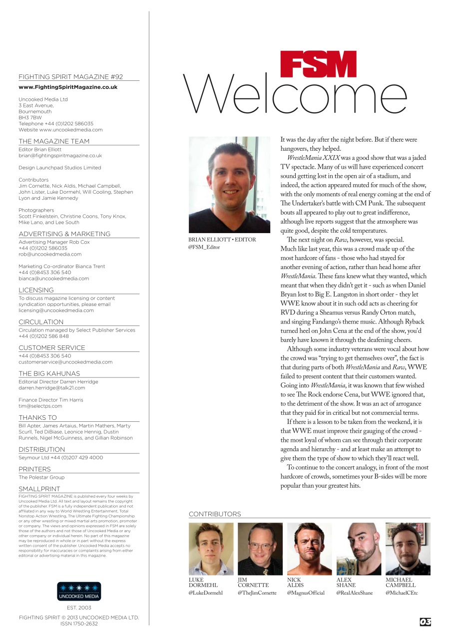 Wrestletalk Magazine Preview Pages