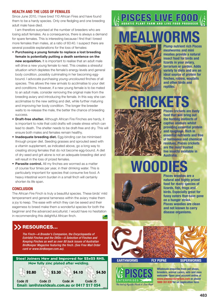 Australian Birdkeeper Magazine Preview Pages