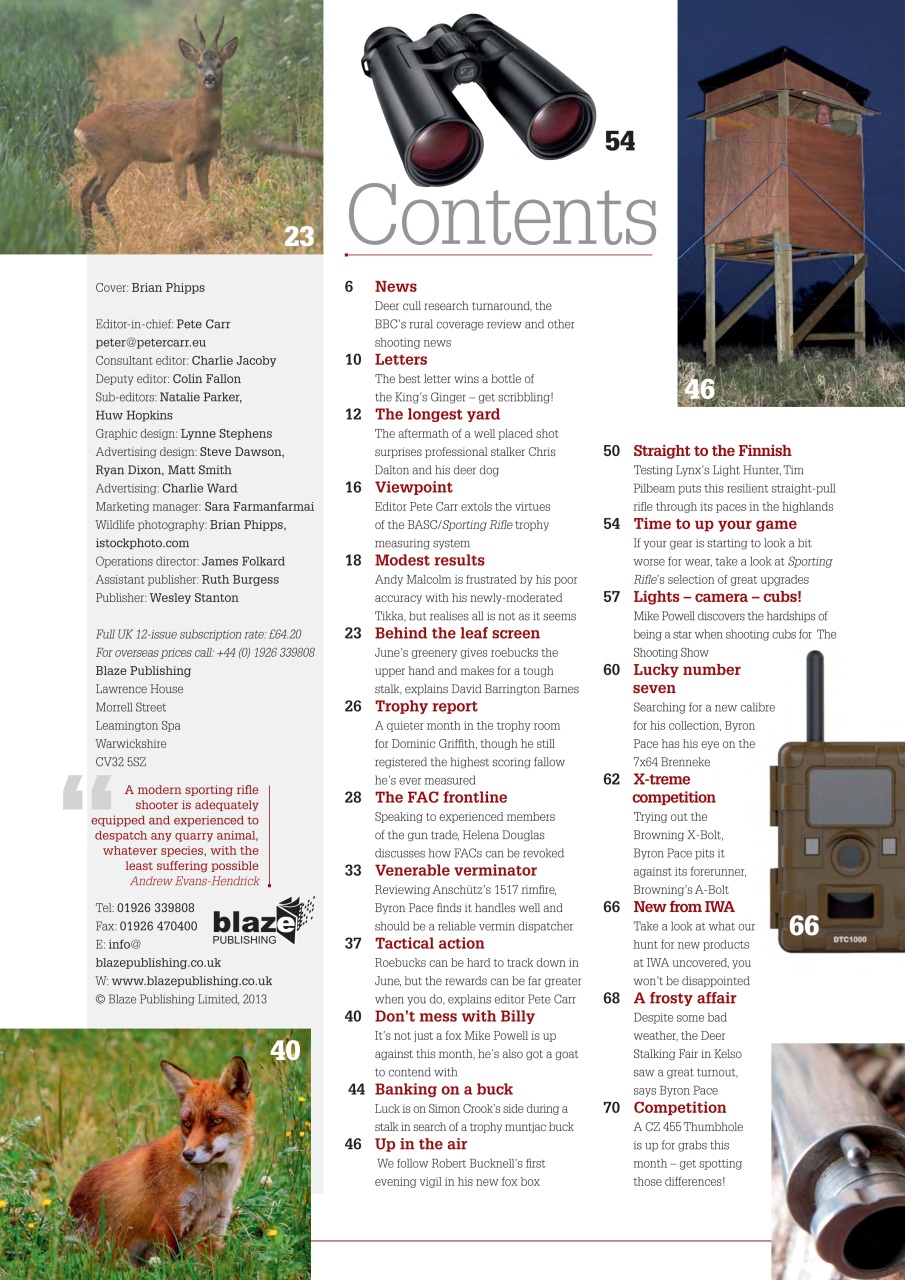 Sporting Rifle Preview Pages