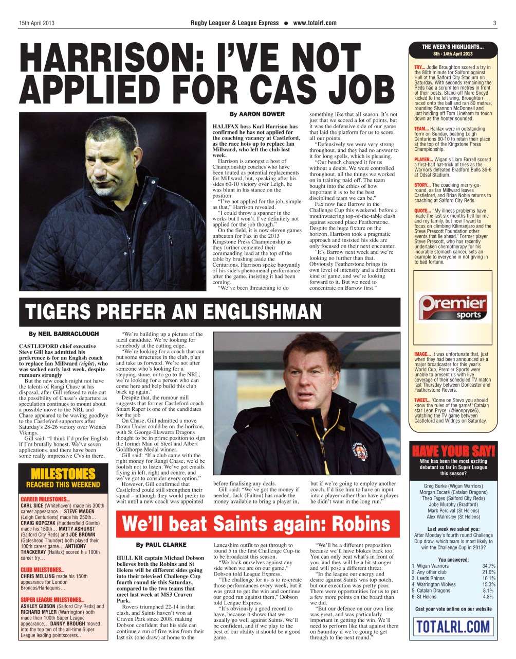 League Express Preview Pages