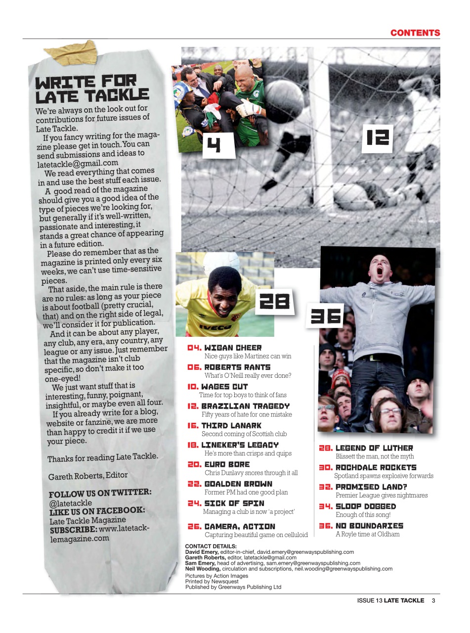 Late Tackle Football Magazine Preview Pages