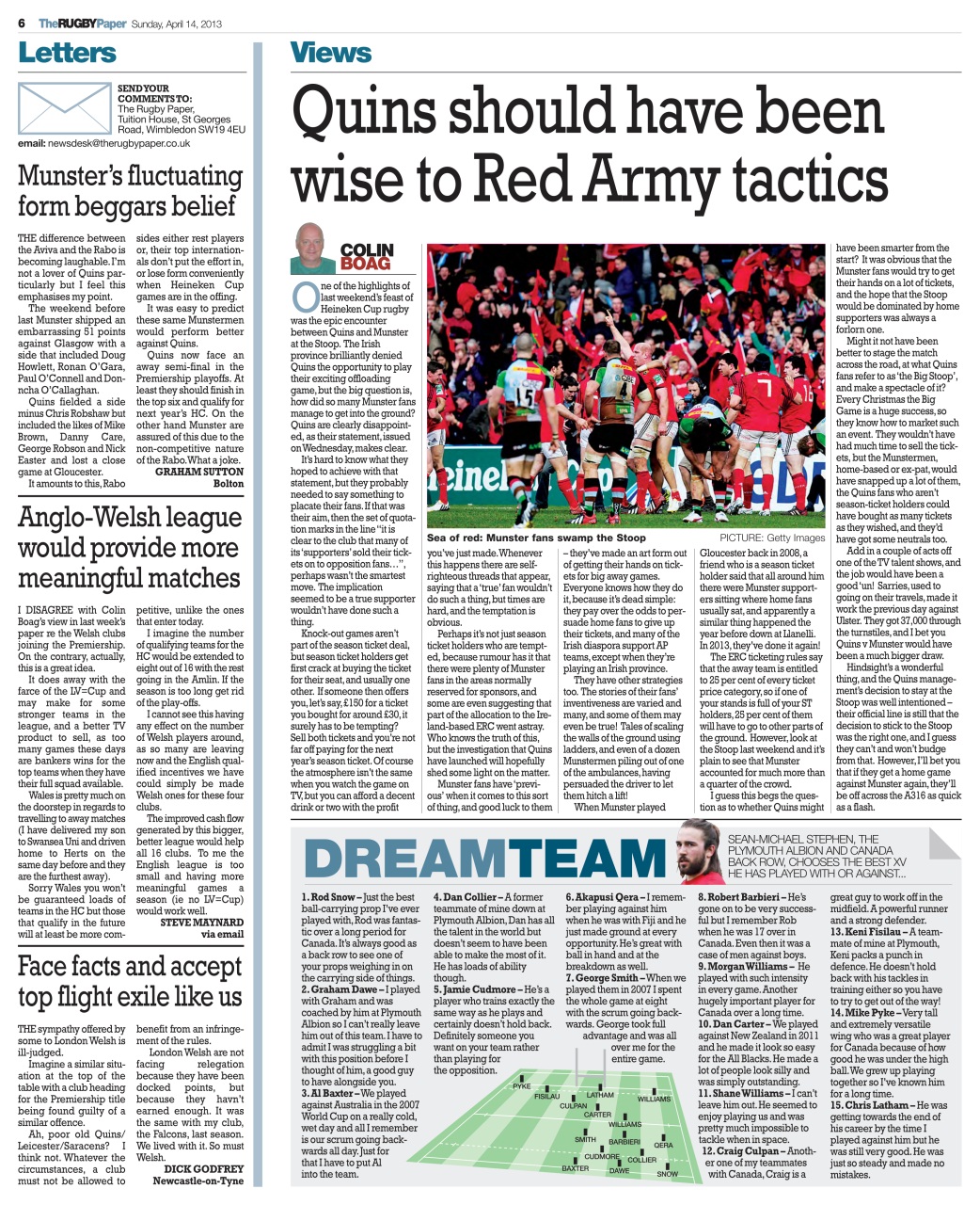 The Rugby Paper Preview Pages