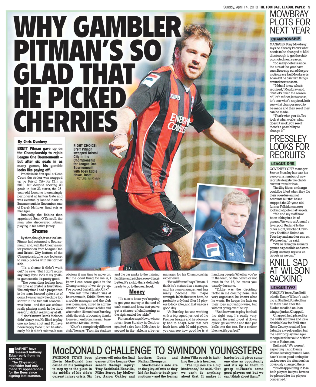 The Football League Paper Preview Pages