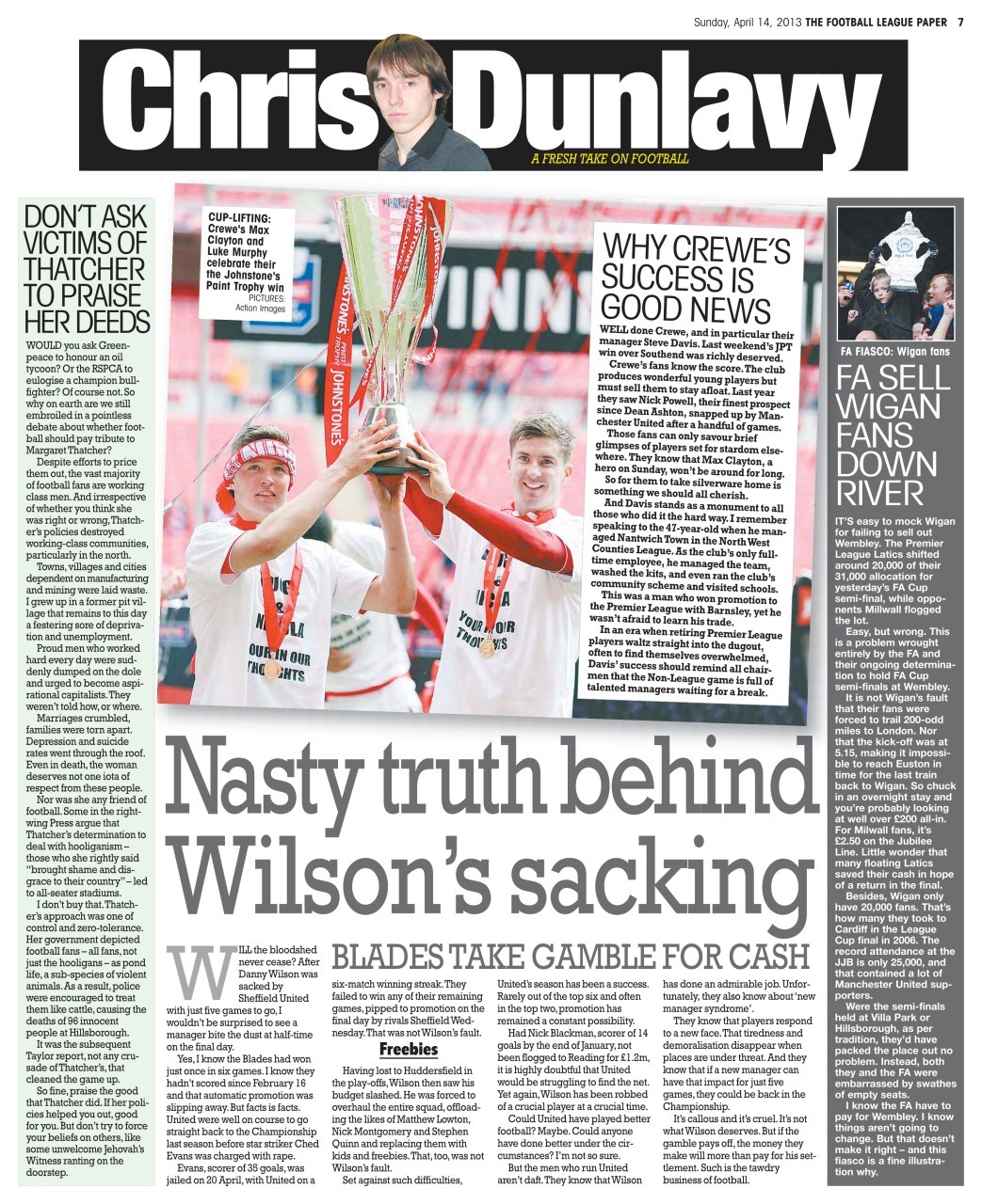 The Football League Paper Preview Pages