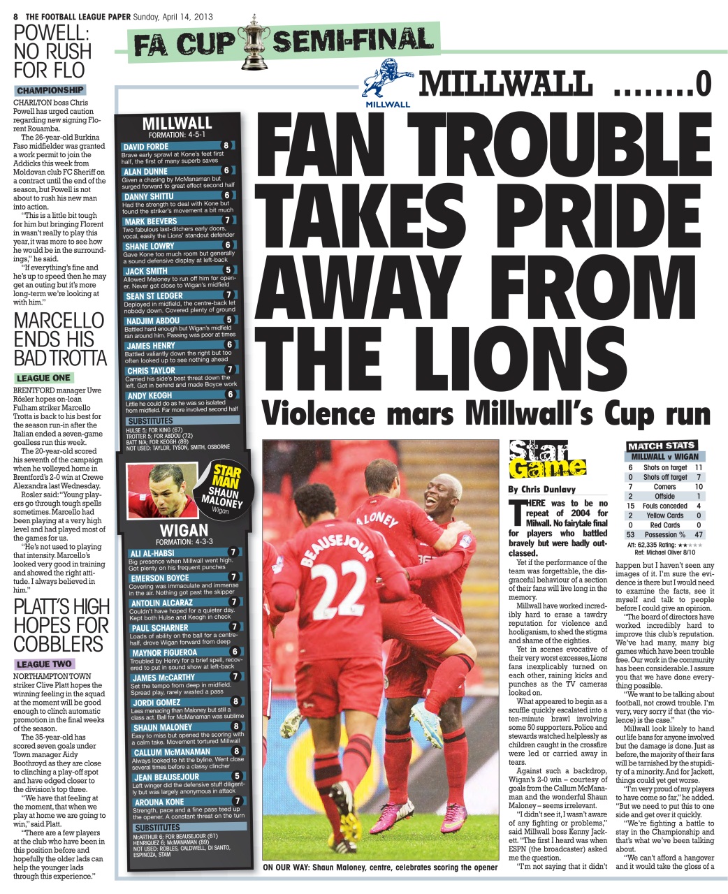 The Football League Paper Preview Pages