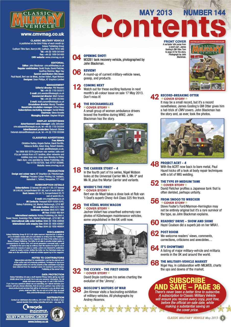 Classic Military Vehicle Preview Pages