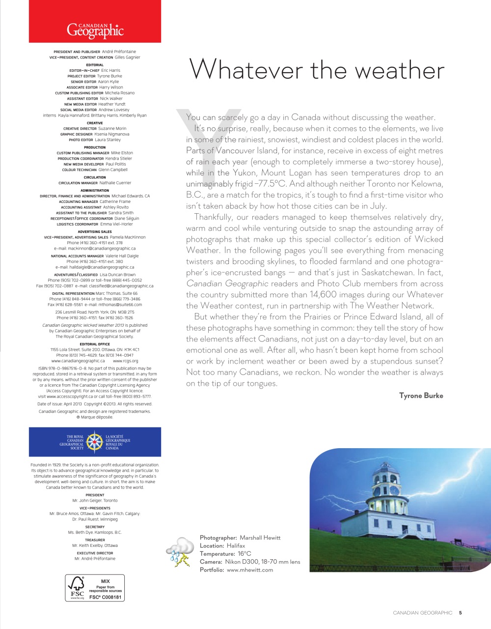 Canadian Geographic Preview Pages