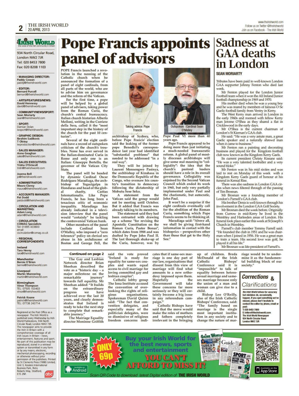 Irish World Preview Pages