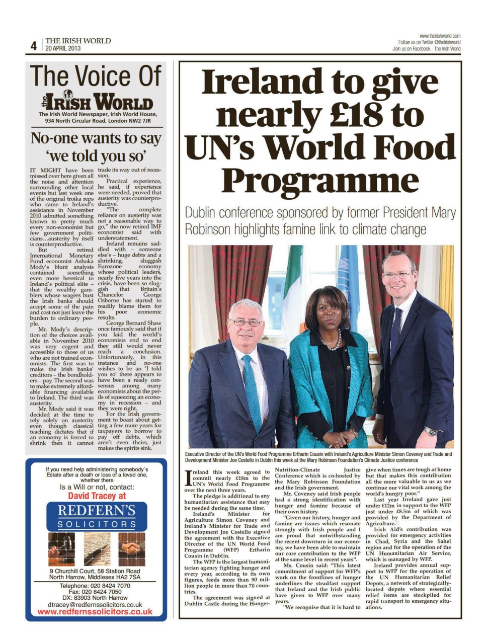 Irish World Preview Pages