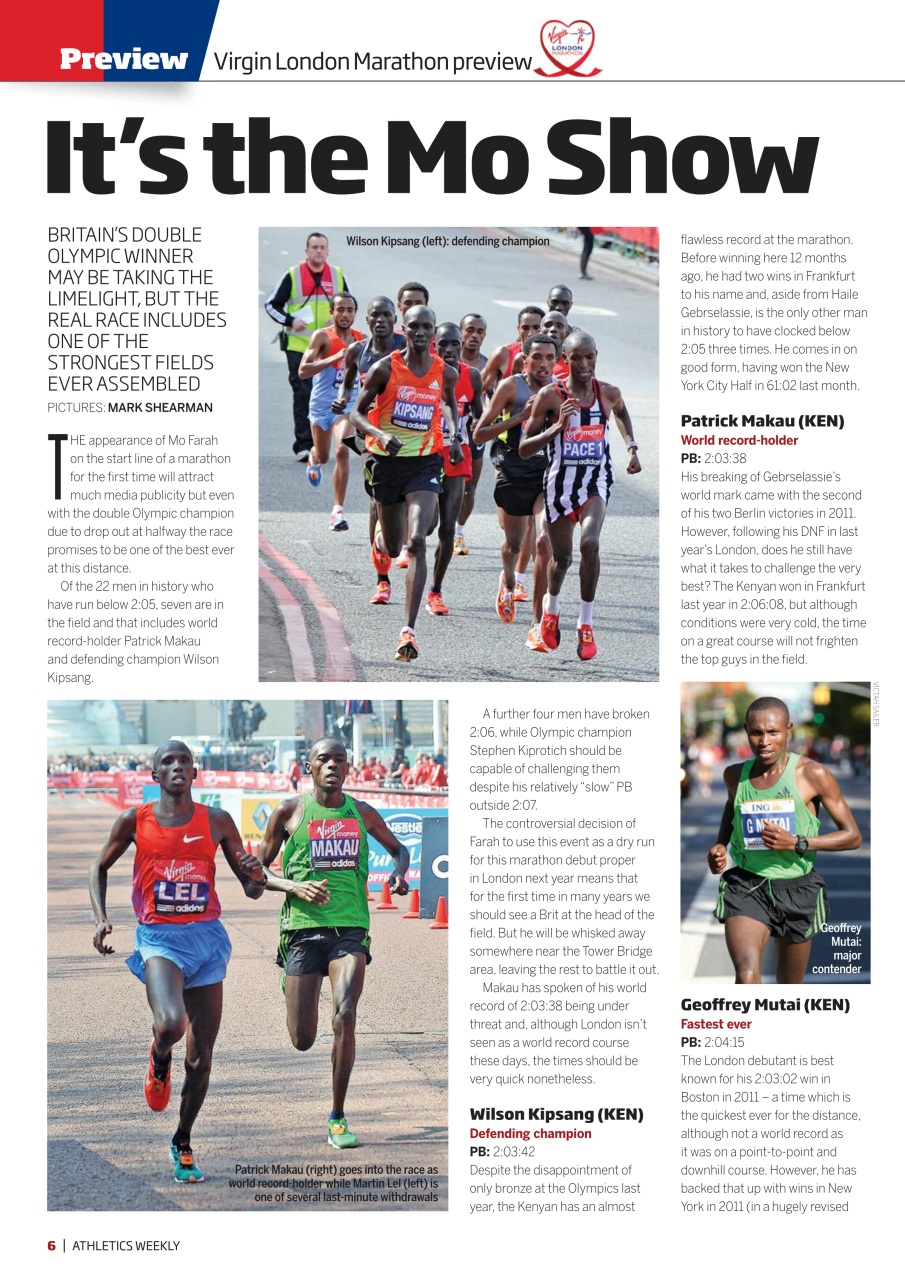 AW – Athletics Weekly Magazine Preview Pages