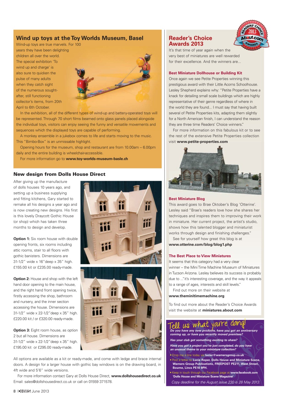 Dolls House and Miniature Scene Preview Pages
