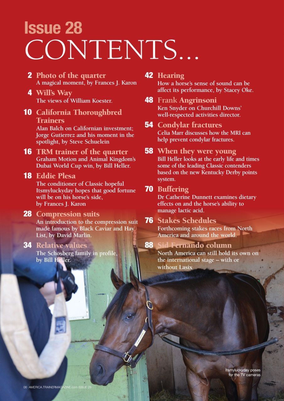 North American Trainer Magazine - horse racing Preview Pages