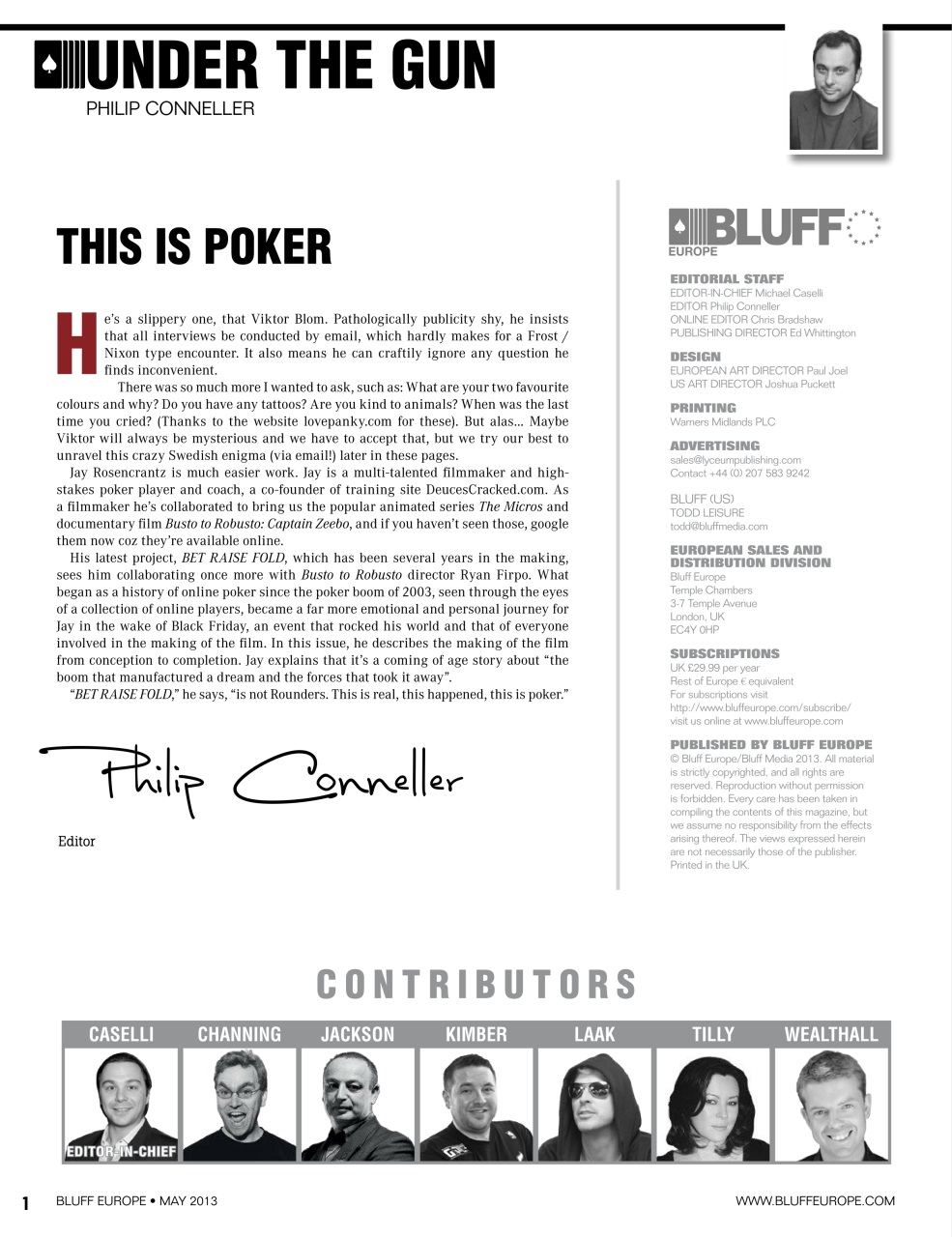 Bluff Europe Preview Pages
