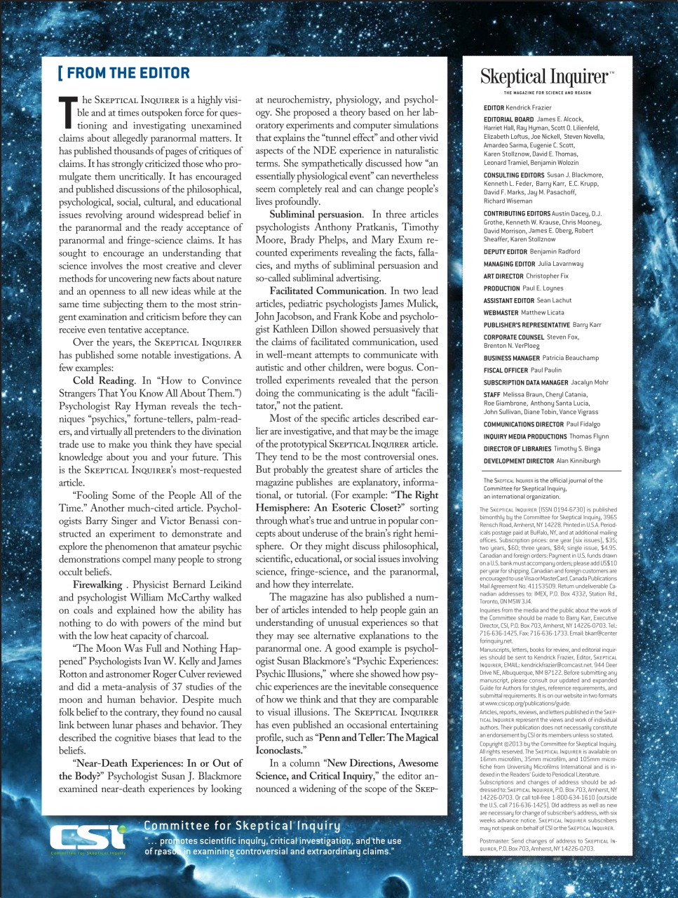 Skeptical Inquirer Preview Pages
