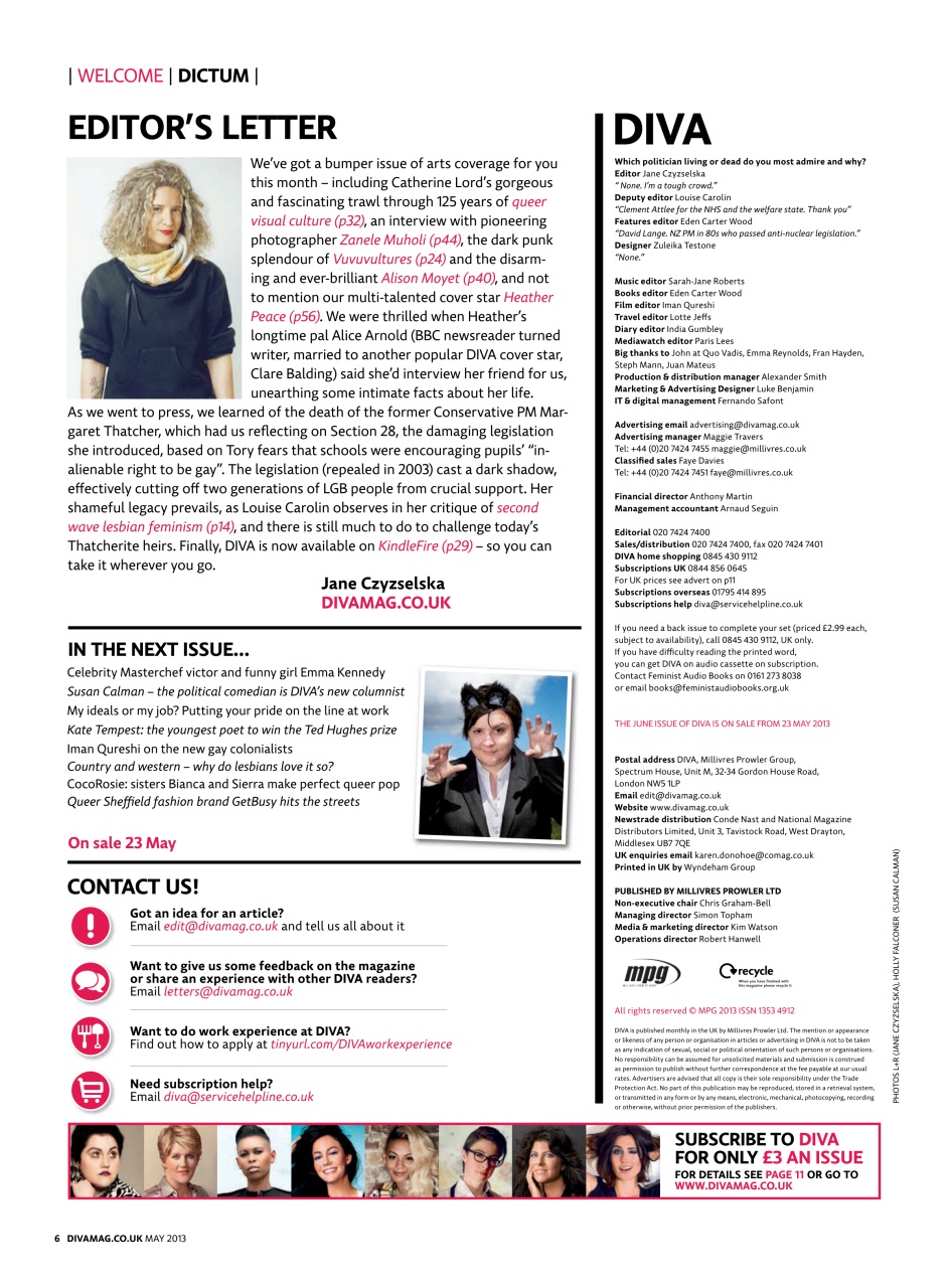 DIVA Magazine Preview Pages