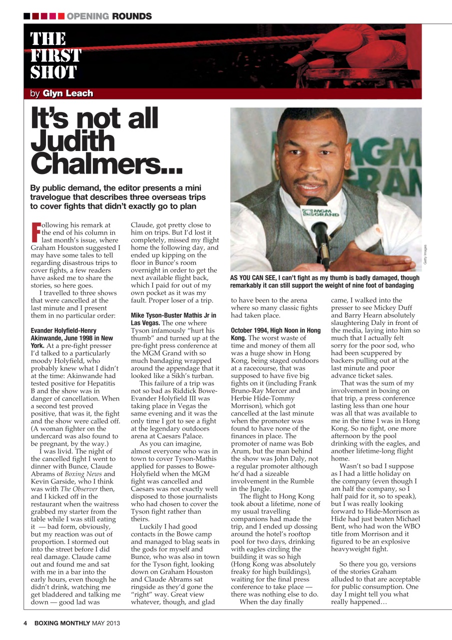 Boxing Monthly Preview Pages