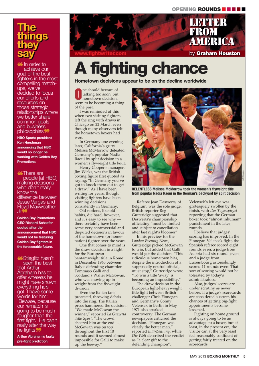 Boxing Monthly Preview Pages