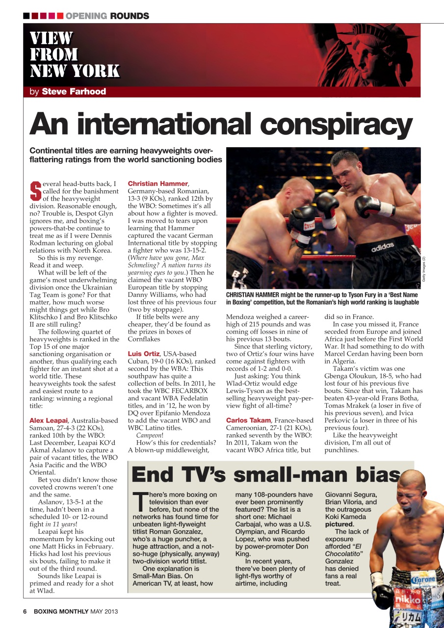 Boxing Monthly Preview Pages