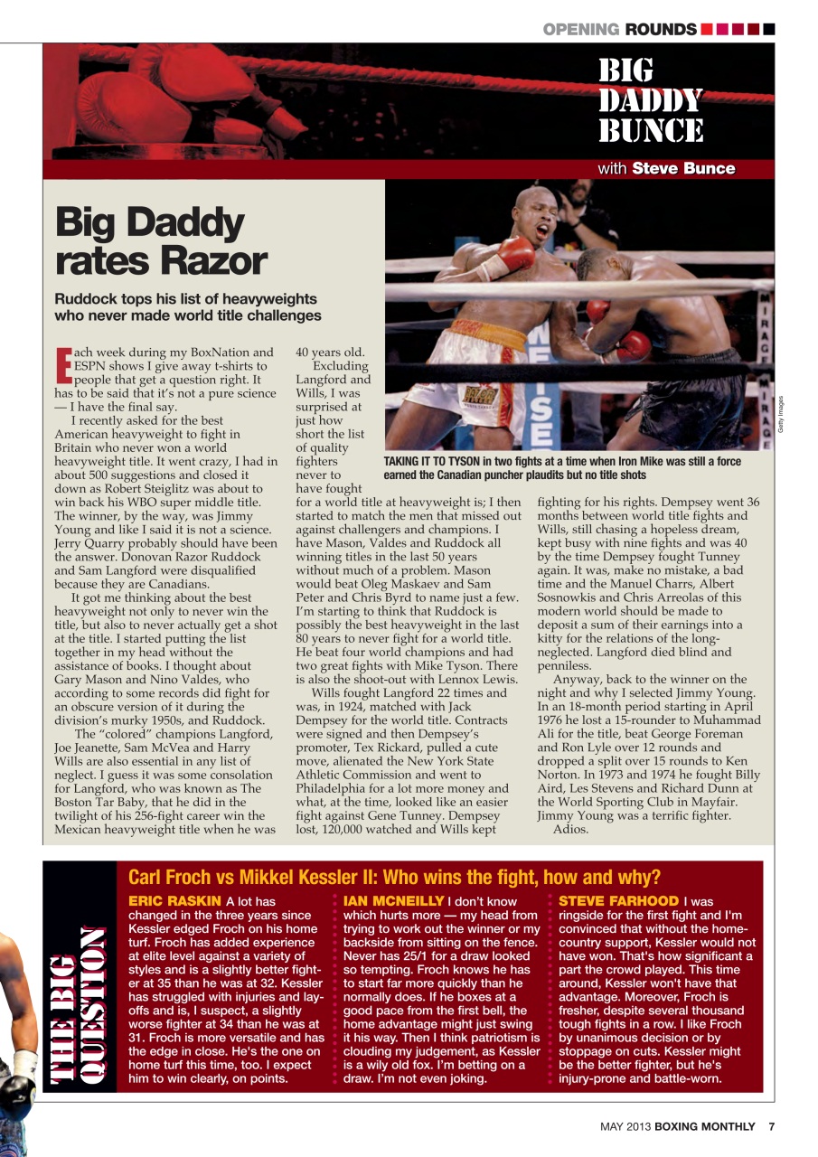 Boxing Monthly Preview Pages