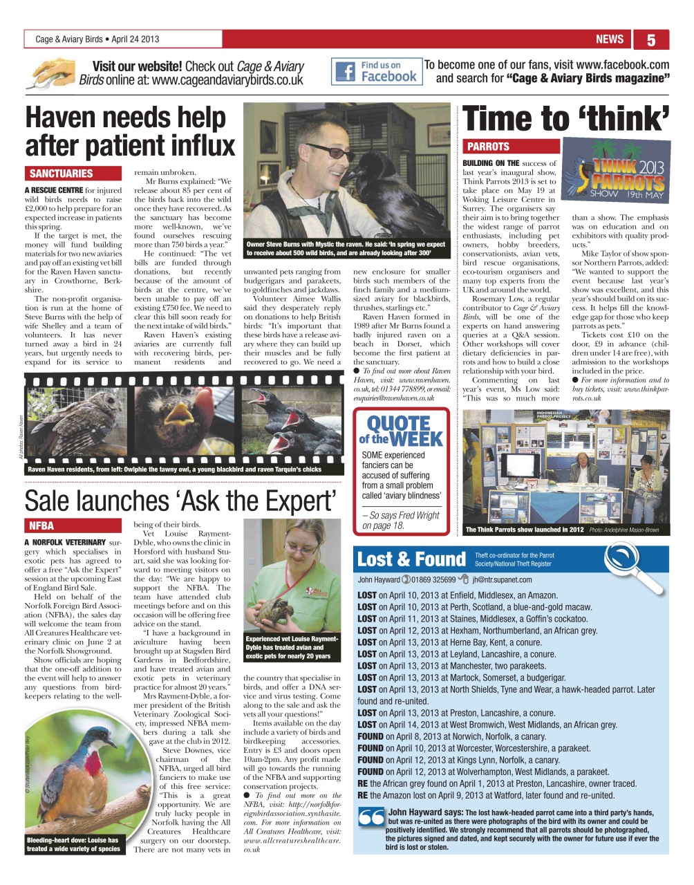 Cage & Aviary Birds Preview Pages