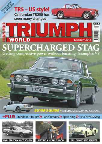 Triumph World issue Super-charged Stag July 2013