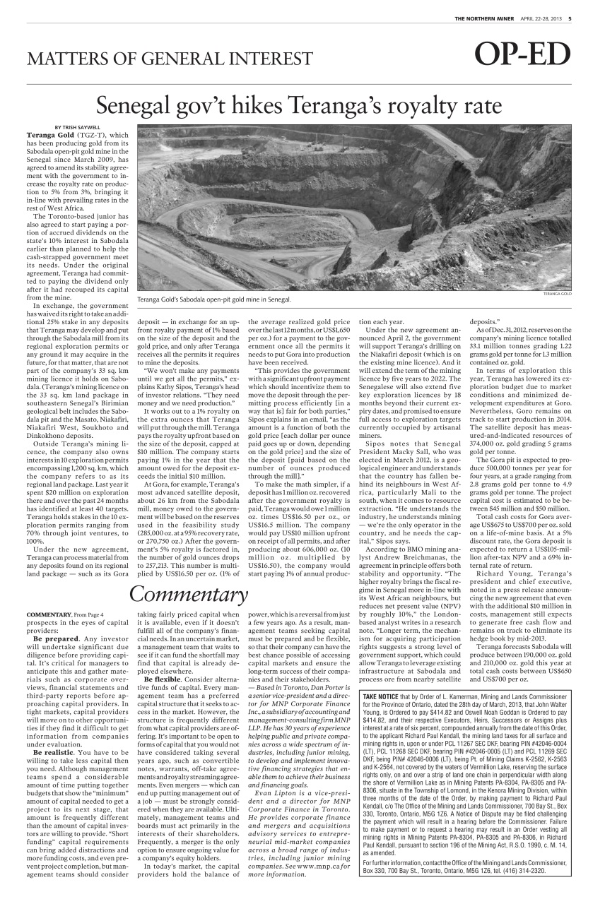 The Northern Miner Preview Pages