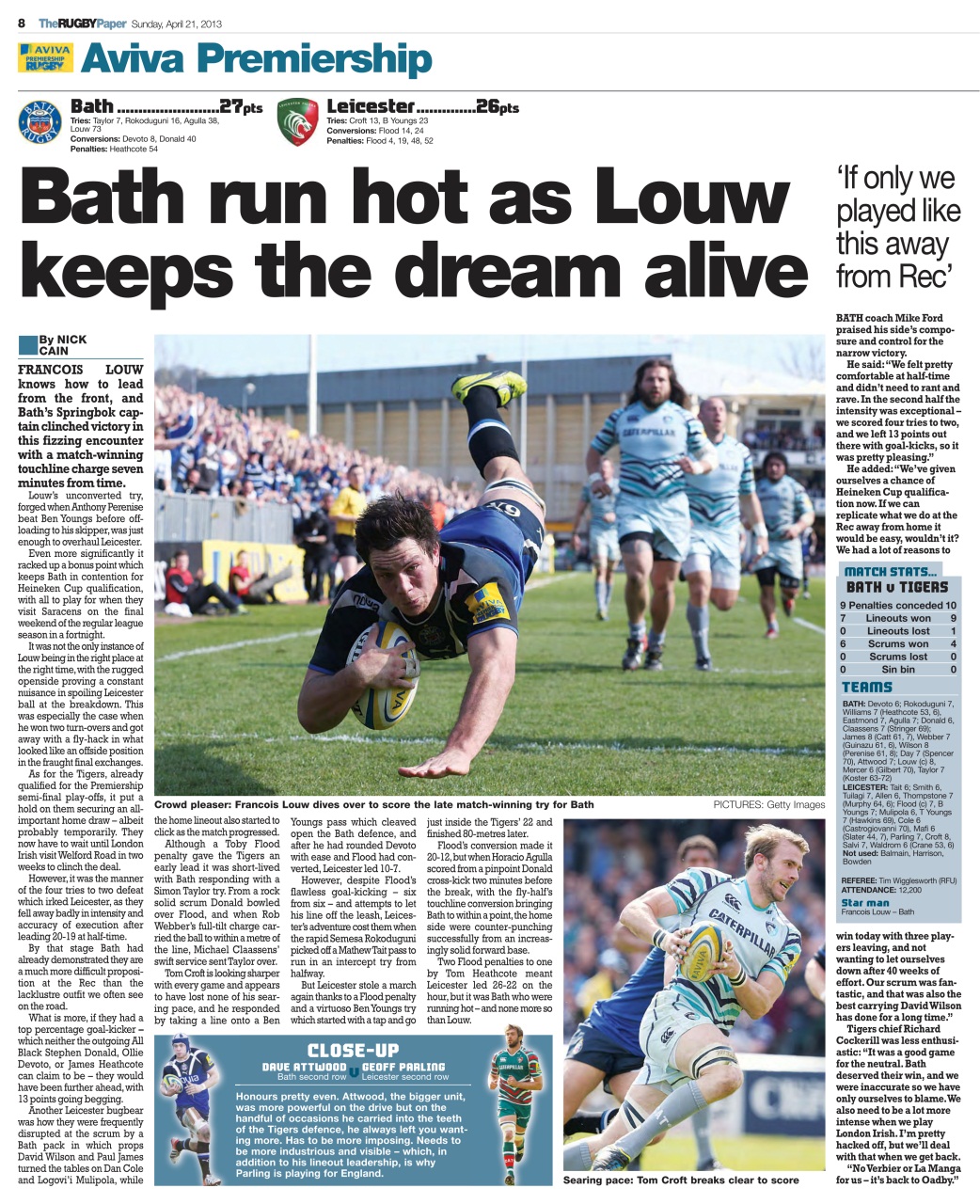 The Rugby Paper Preview Pages
