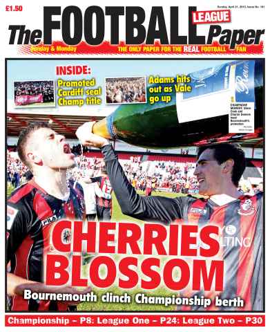 The Football League Paper issue Sunday 21st April 2013
