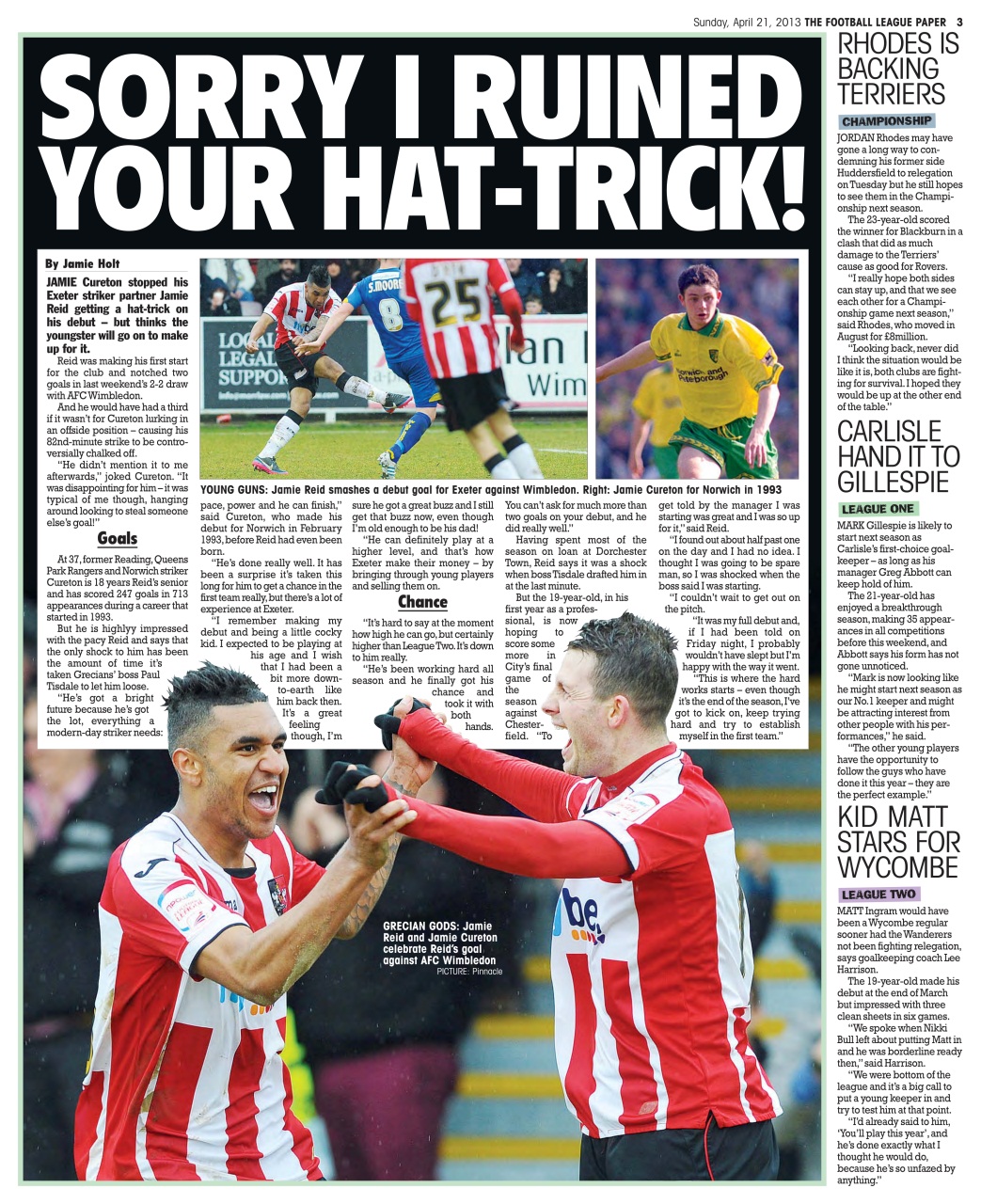 The Football League Paper Preview Pages