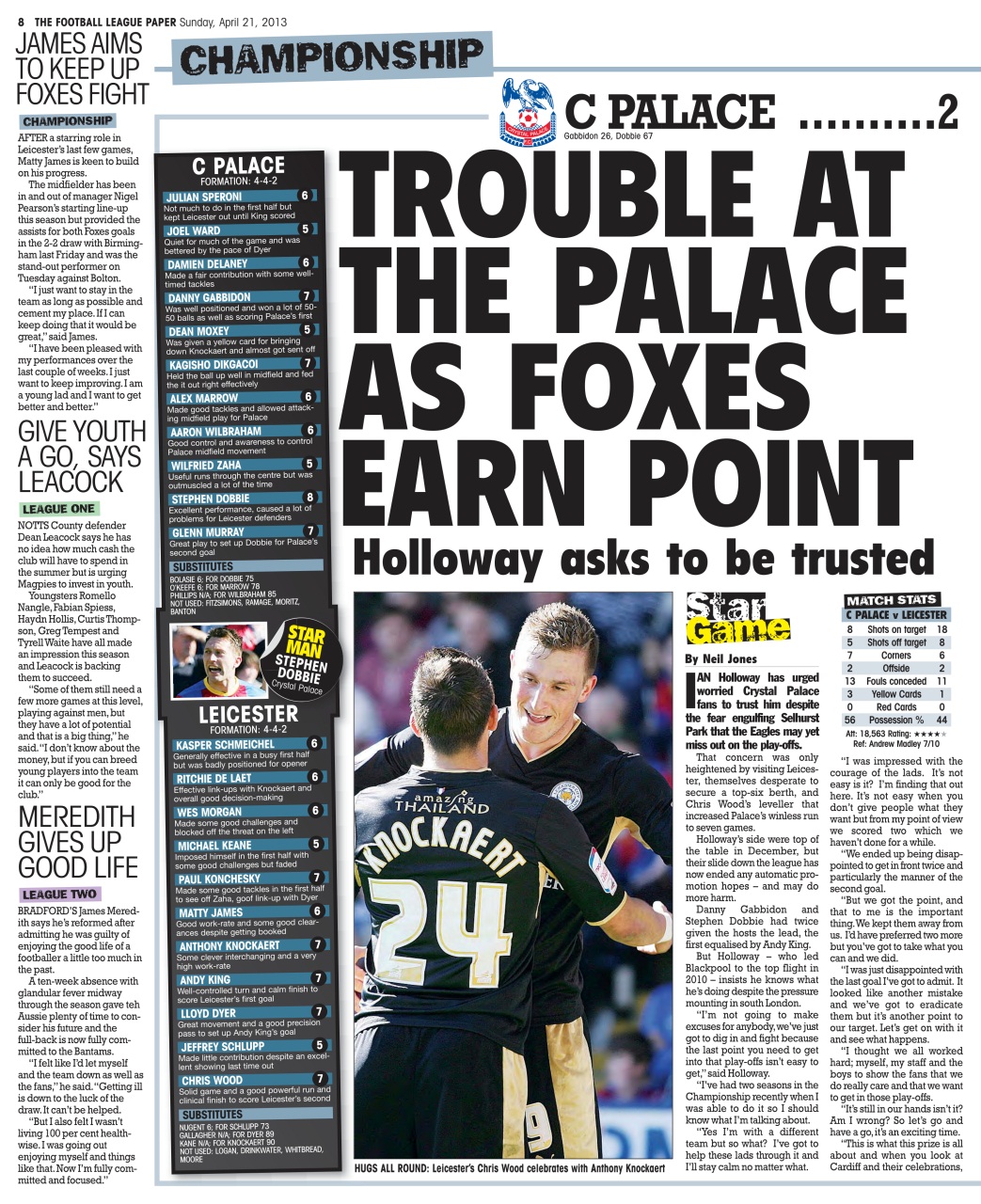 The Football League Paper Preview Pages