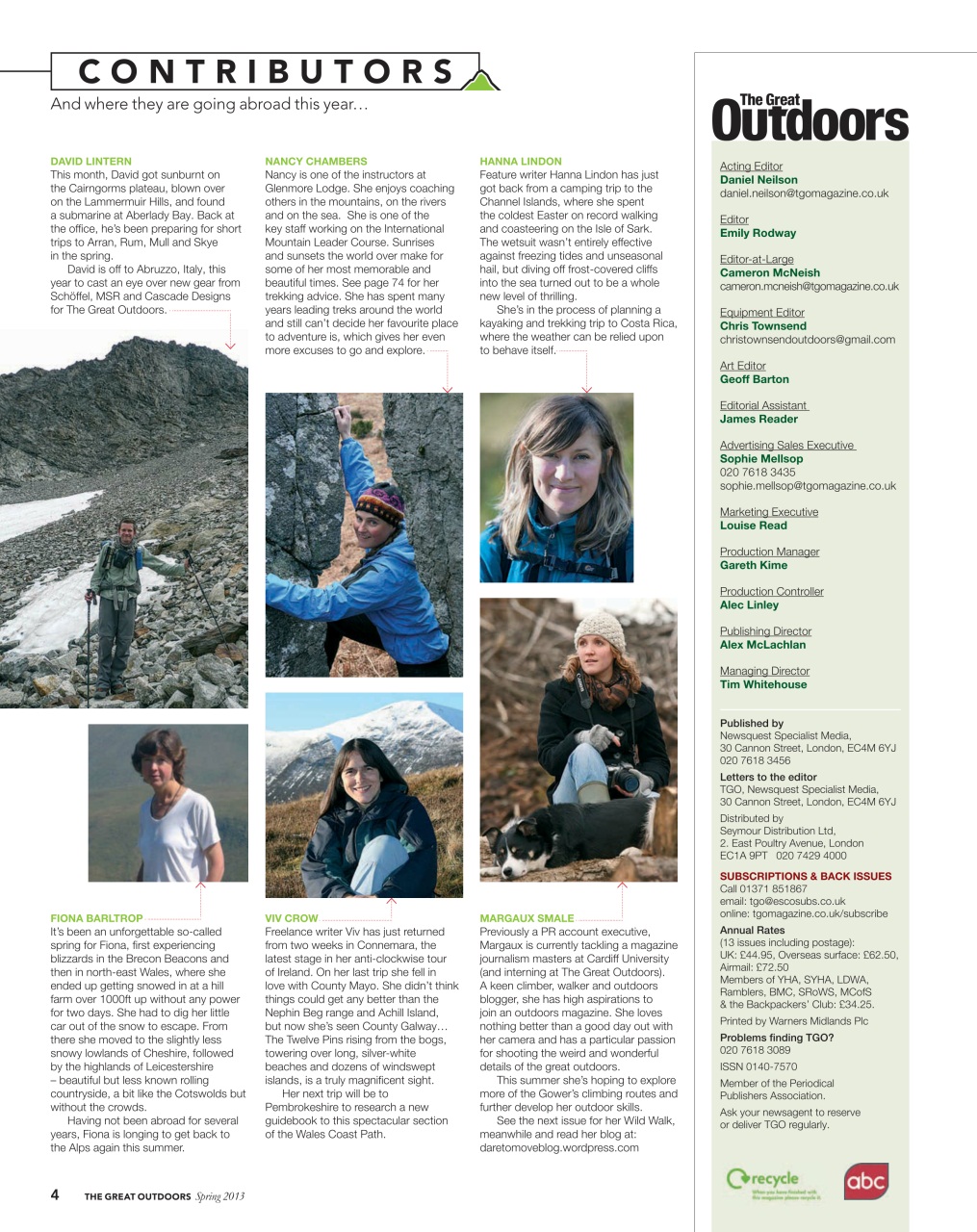 TGO - The Great Outdoors Magazine Preview Pages