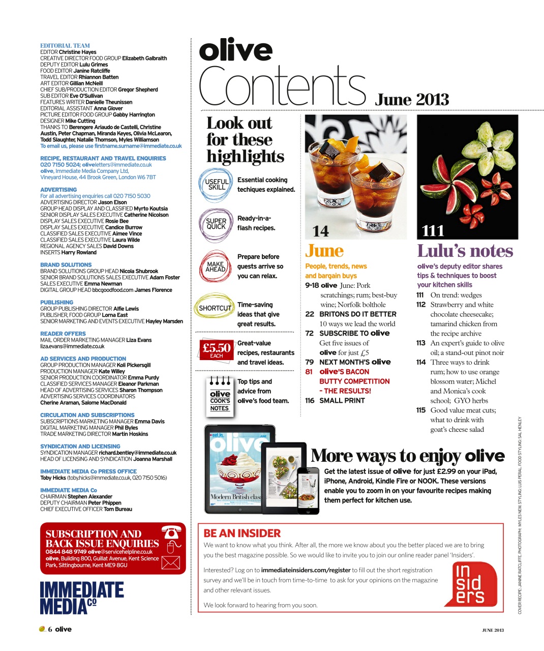 Olive Magazine Preview Pages