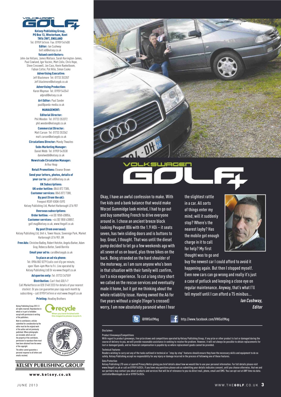 Volkswagen Golf + Preview Pages