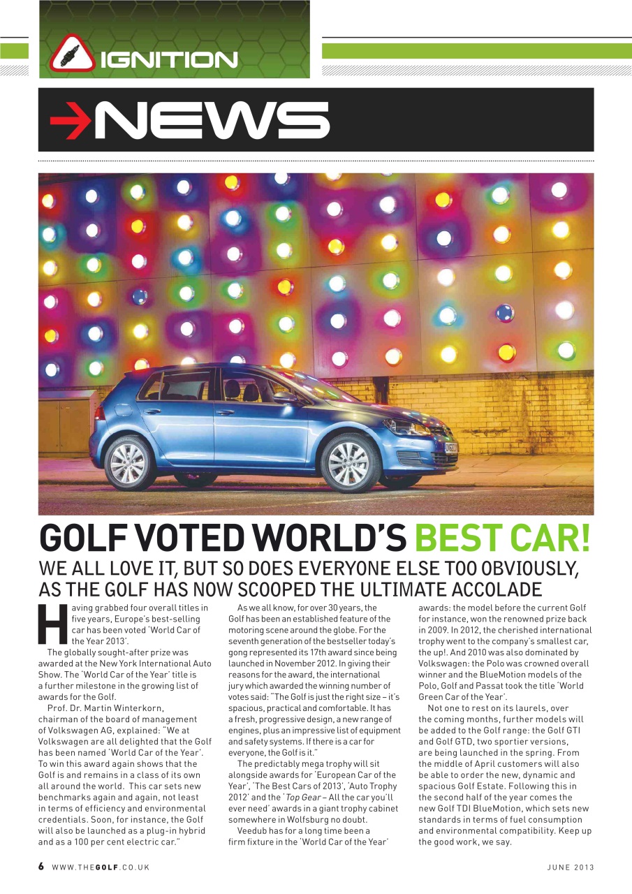 Volkswagen Golf + Preview Pages