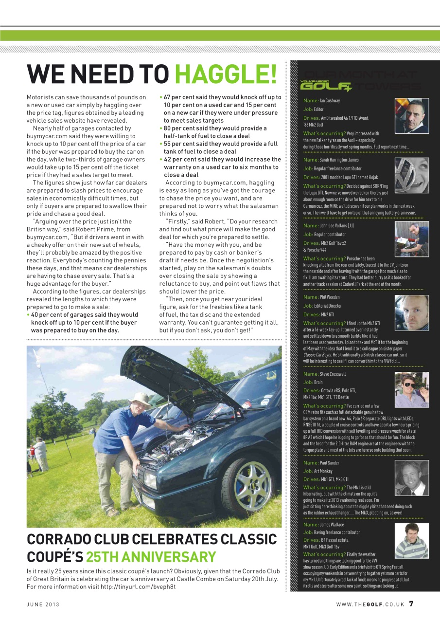 Volkswagen Golf + Preview Pages